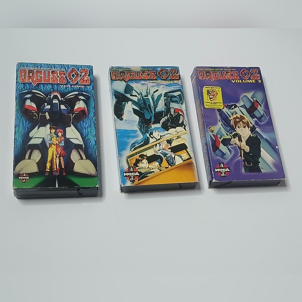 ANIME SUPER DIMENSION‎ CENTURY ORGUSS 02 VHS LOT MANGA VOLUME 1 2 3